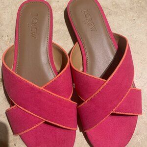 J.Crew Factory Crisscross Suede Sandals